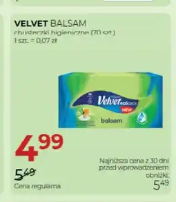 Jawa Drogerie Chusteczki higieniczne Velvet Balsam oferta