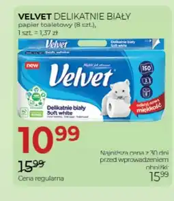 Jawa Drogerie Papier toaletowy Velvet Delikatnie Biały 8-pak oferta