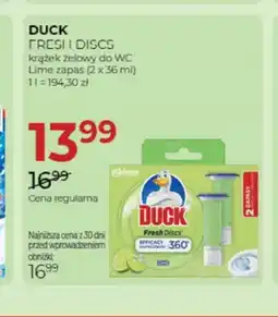 Jawa Drogerie Krążek żelowy do WC Duck Fresh Discs Lime oferta