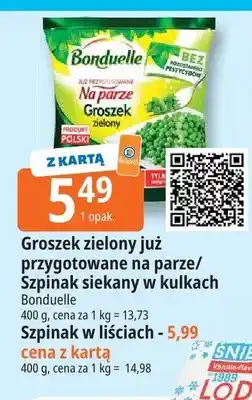 E.Leclerc Groszek zielony już przygotowane na parze Bonduelle oferta