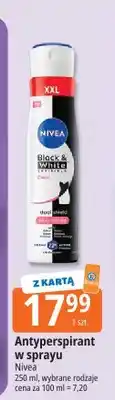 E.Leclerc Antyperspirant w sprayu Nivea Black & White Invisible Clear oferta