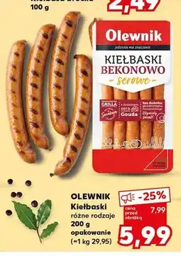 Kaufland Kiełbaski bekonowo-serowe Olewnik oferta