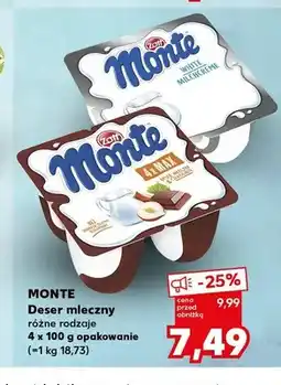 Kaufland Deser mleczny Monte 4-pak oferta