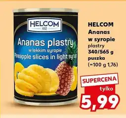 Kaufland Ananas w puszce Helcom plastry w lekkim syropie oferta