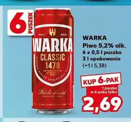 Kaufland Piwo Warka Classic 6-pak oferta
