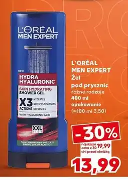 Kaufland Żel pod prysznic L'Oréal Men Expert Hydra Hyaluronic oferta