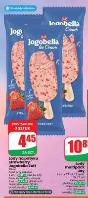 Dino Lody na patyku strawberry Jogobella Zott oferta