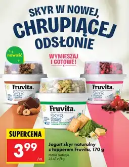 Biedronka Jogurt skyr naturalny z topperem matcha herbatniki i kawałki czekolady Fruvita oferta