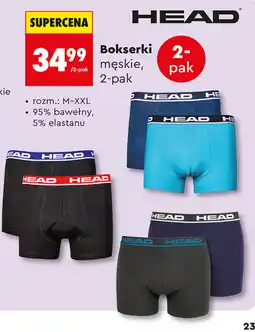 Biedronka Bokserki męskie HEAD oferta