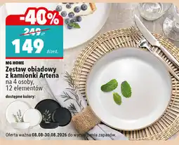 Biedronka Zestaw obiadowy z kamionki Artena oferta