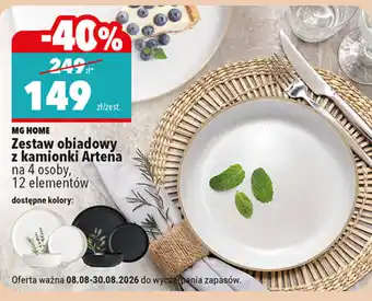 Biedronka Zestaw obiadowy z kamionki Artena oferta