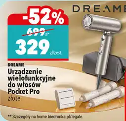 Biedronka DREAME Urządzenie wielofunkcyjne do włosów Pocket Pro złote oferta