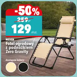 Biedronka MEVEN Fotel ogrodowy z podnożkiem Zero Gravity oferta