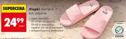 Biedronka Klapki damskie lub męskie Clevé oferta