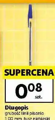 Auchan Długopis grubość linii pisania 1,00 mm, tusz niebieski oferta