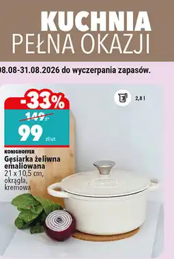 Biedronka Gęsiarka żeliwna emaliowana Konighoffer 21 x 10,5 cm oferta