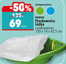 Biedronka Palplay Piaskownica łódka z pokrowcem oferta