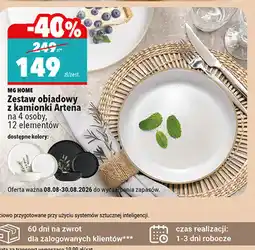 Biedronka Zestaw obiadowy z kamionki Athena MG Home oferta