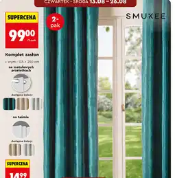 Biedronka Komplet zasłon Smukee oferta