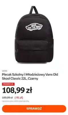 Plecak szkolny i młodzieżowy Vans Old Skool Classic 22 l czarny