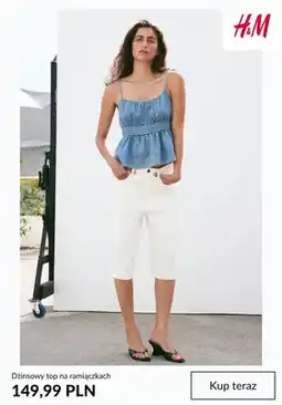 H&M Dżinsowy top na ramiączkach H&M oferta