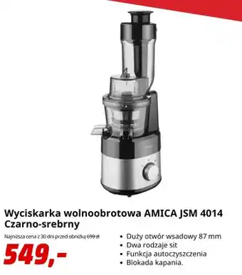 Wyciskarka wolnoobrotowa AMICA JSM 4014