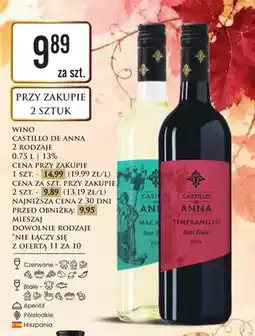 Dino Wino Castillo de Anna Tempranillo czerwone półsłodkie oferta