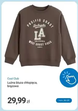 Smyk Bluza chłopięca Cool Club luźna brązowa oferta