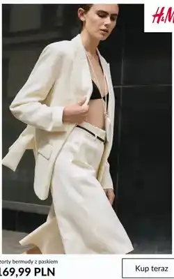 Szorty bermudy z paskiem H&M