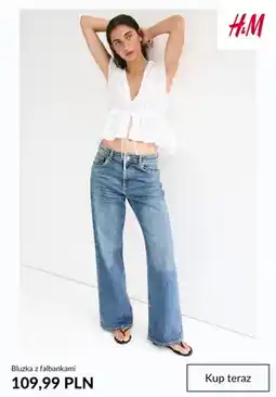 H&M Bluzka z falbankami H&M oferta