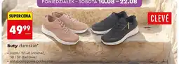 Biedronka Buty damskie Clevé czarne oferta
