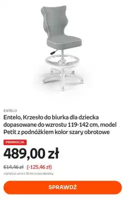 Empik Krzesło do biurka dla dziecka Entelo Petit z podnóżkiem oferta