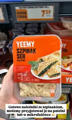 Biedronka Naleśniki Yeemy szpinak ser oferta