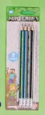 Biedronka Ołówki HB z gumkami Minecraft 4-pak oferta