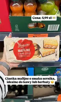 Biedronka Ciastka Mafijne o smaku sernika Bonitki oferta