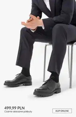 Ryłko Półbuty skórzane czarne oferta