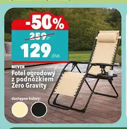 Biedronka Fotel ogrodowy z podnóżkiem Zero Gravity Meven oferta