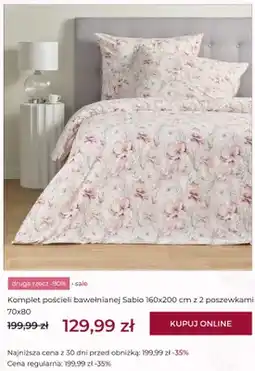 Home&You Komplet pościeli bawełnianej Sabio 160x200 cm z 2 poszewkami 70x80 cm oferta