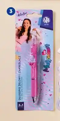 Biedronka Długopis żelowy z zakreślaczem 2 w 1 Astrapen Muffinaart oferta