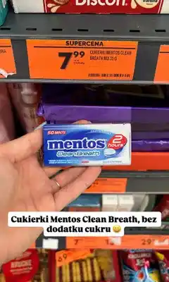 Biedronka Cukierki Mentos Clean Breath Peppermint oferta