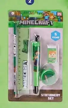 Biedronka Zestaw piśmienniczy Minecraft 5 elementów oferta