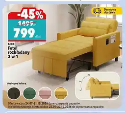 Biedronka Fotel rozkładany Aiho 3 w 1 oferta