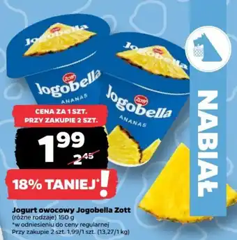 Netto Jogurt owocowy Jogobella Zott oferta
