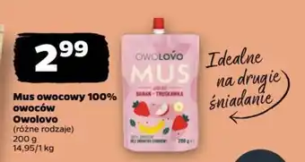 Mus owocowy 100% owoców Owolovo