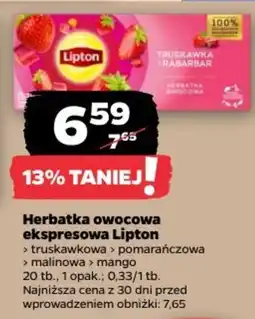 Netto Herbatka owocowa ekspresowa Lipton oferta