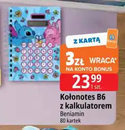 E.Leclerc Kołonotes B6 z kalkulatorem Beniamin oferta