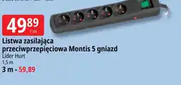 E.Leclerc Listwa zasilająca przeciwprzepięciowa Montis 5 gniazd oferta