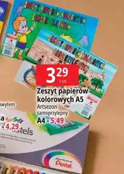 E.Leclerc Zeszyt papierów kolorowych a5 artsezon samoprzylepny oferta