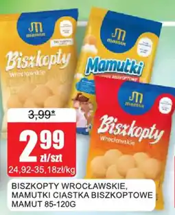 Bingo Biszkopty Wrocławskie, Mamutki Ciastka Biszkoptowe Mamut oferta