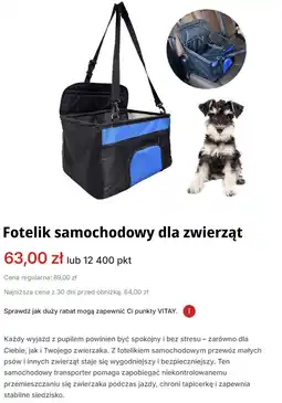 Orlen Fotelik samochodowy dla zwierząt oferta